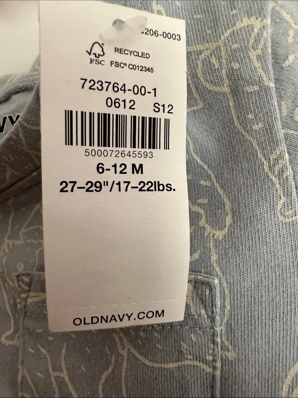 TWO Old Navy Light Blue Infant Tee with Navy Logo